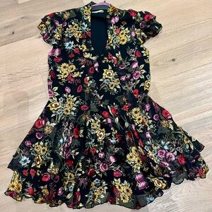 Floral Black Dress